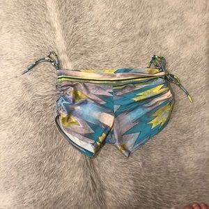 Jiva Shop Yoga shorts- ties on sides. made in the USA